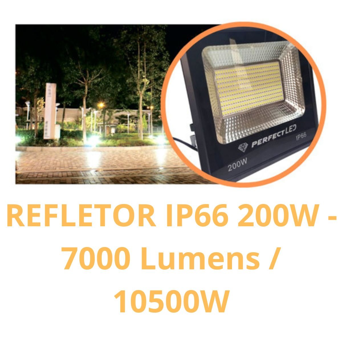 Refletor Led 200w Smd Holofote Ip66 Bivolt Luz Fria 7000 Lm - 4