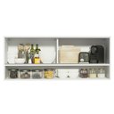 Ver imagem 4 de Armário Aéreo Madesa 2 Portas Correr Vidro Reflex 1 Nicho para Cozinhas Glamy, Lux e Reims