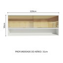 Ver imagem 3 de Armário Aéreo Madesa 2 Portas Correr Vidro Reflex 1 Nicho para Cozinhas Glamy, Lux e Reims