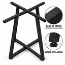 Ver imagem 2 de Mesa de Jantar Redonda 110cm em Madeira Maciça Estilo Industrial 6 Lugares Marcenariapontochic