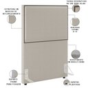 Ver imagem 3 de Cabeceira Box Solteiro Com Tachas 100 cm Vicenza L02 Bouclê Creme - Lyam Decor