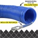 Ver imagem 3 de Mangueira Espiral 10 mts x 8mm em Poliuretano Terminais Macho 1/4 Pneumática Ar Comprimido Com