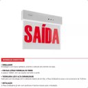 Ver imagem 4 de Placa Sinalizadora Saída de Emergência Vermelha Face Dupla