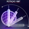 Raquete Mata Mosquito 4 em 1 Eletrica Luz UV Pernilongo Mosca Inseto Automatico Repelente Dobravel R - 7