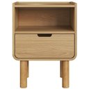 Ver mais imagens de Mesa de Cabeceira para Quarto 1 Gaveta Orgânica 45cm Nordic A03 Hanover Roble - Lyam Decor