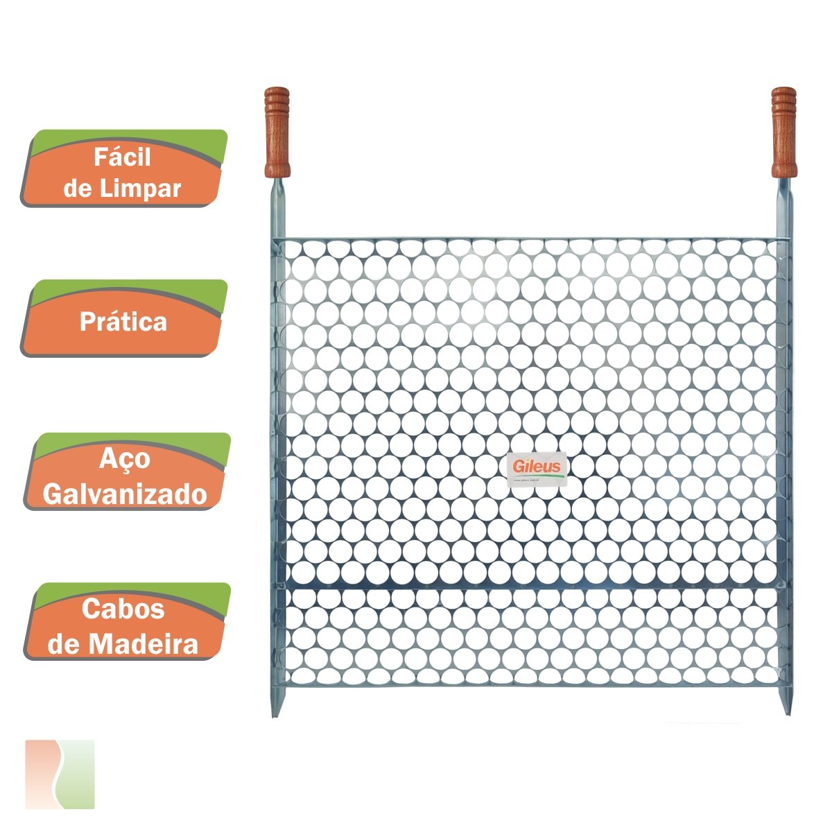 Grelha Moeda Galvanizada Aço Carbono 60x50 Churrasco - 4