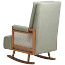 Ver imagem 7 de Poltrona de Amamentação com Balanço Base Milka Líria D02 Bouclê Verde Oliva C-199 - Lyam Decor