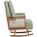 Ver imagem 6 de Poltrona de Amamentação com Balanço Base Milka Líria D02 Bouclê Verde Oliva C-199 - Lyam Decor