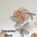 Ver imagem 2 de Adesivo de Parede Flor Decorativoboho Floral Minimalista Sala Pastel 90cm