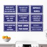 Kit 9 Placas Decorativas Frases Divertidas 20x13 cm Mdf - 1