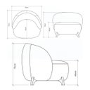 Ver imagem 5 de Poltrona Beirute em Boucle Sheep Off White - Home Mobily