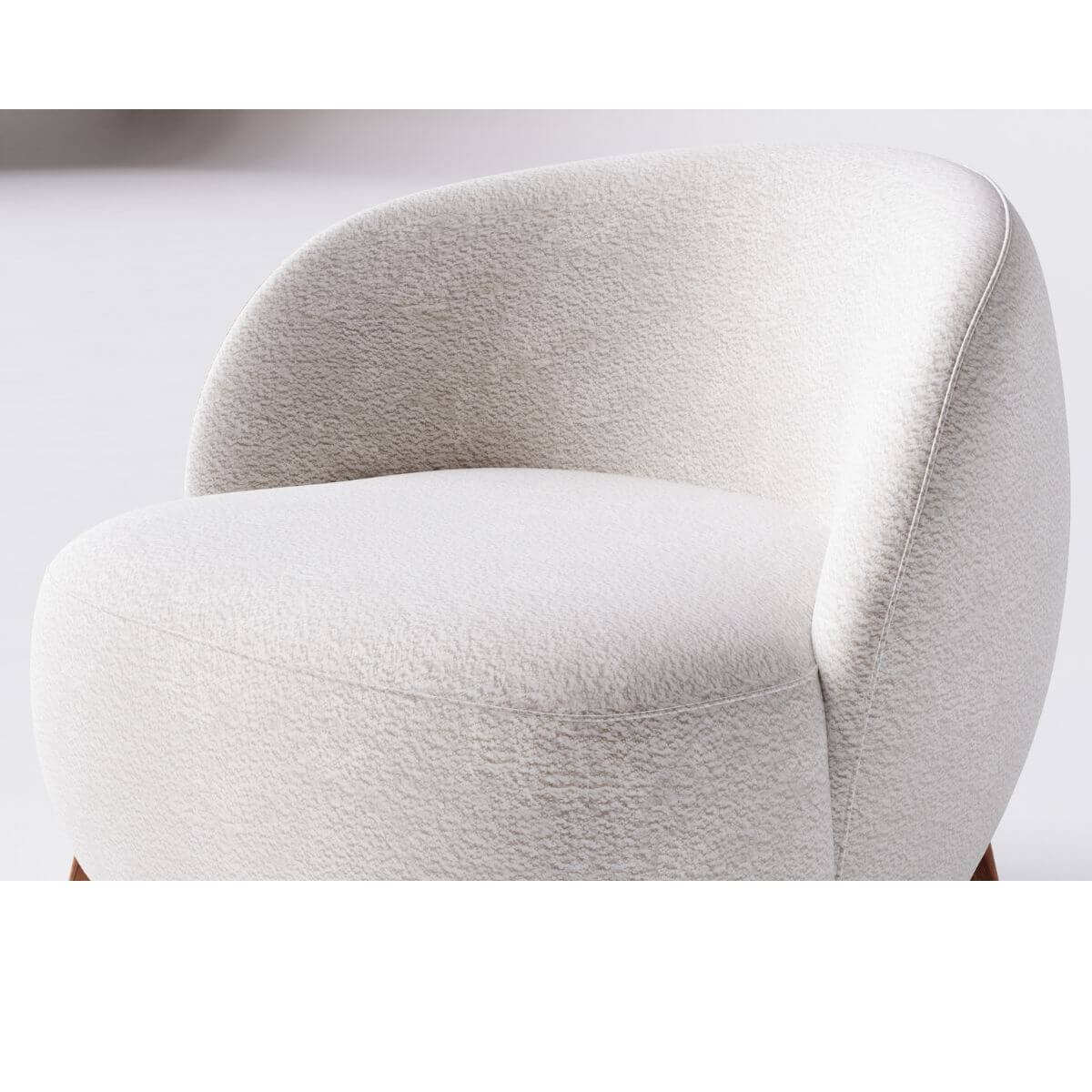 Poltrona Beirute em Boucle Sheep Off White - Home Mobily - 6