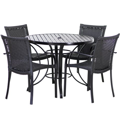 Mesa e Cadeiras Ascoli Para Jardim, Área externa, Churrasqueira Trama Original