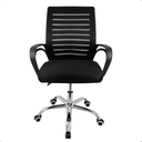 Ver imagem 1 de Kit Cadeira Escritório Giratória Ergonômica Diretor Altura Ajustável Tela Mesh Zebrada 2 Un