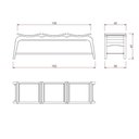 Ver imagem 4 de Banco Ricco 3 Lugares Madeira com Assento Palhinha e Apoio de Calçados Amêndoa