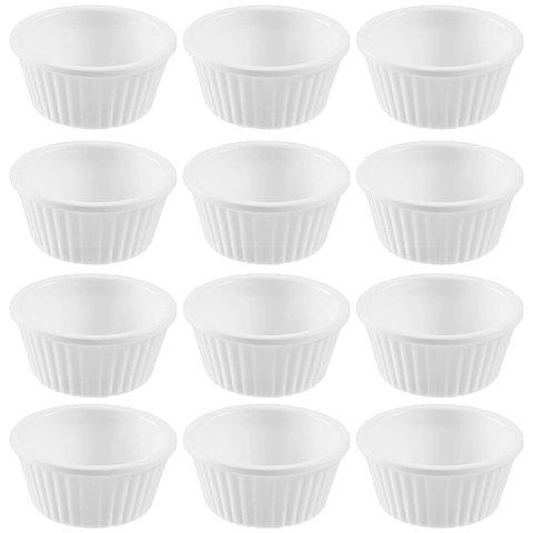 12 Ramekins 30ml Cada Mini Potes Servir Molhos Branco Uno Coza Restaurante Temperos