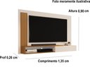 Ver imagem 3 de Painel Tv Smart Luxo até 55 P Math com Porta Cor Off White / Nature- Jm Casa Dos Moveis