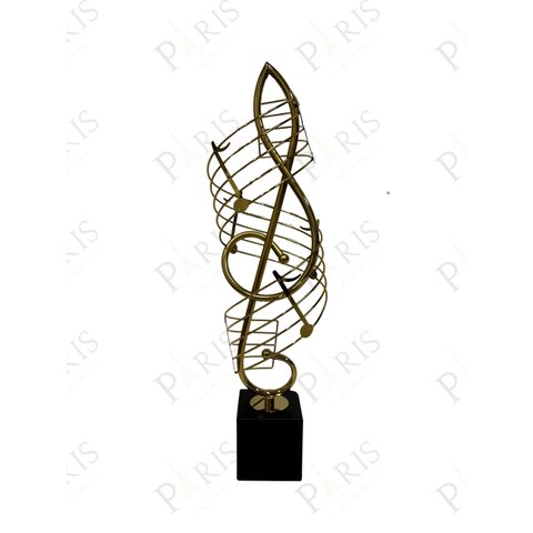 Peça Decorativa Nota Musical em Metal Dourado 50cm 14688-pl
