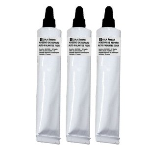 Kit 3 Adesivo de Contato Cola Reparo Alto Falantes Ambar 75g