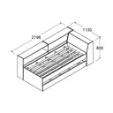 Ver imagem 3 de Cama Solteiro Bicama com Estante Ditália Bb-28-29 Branco