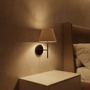 Ver imagem 2 de Kit 2 Arandelas de Parede Clássica Chumbo com Cúpula Bege Ref 19 com Lâmpada Branco Quente