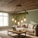 Ver imagem 2 de Lustre Luminária de Madeira Rústico Pó de Madeira para 5 Lâmpadas Bivolt Área Gourmet