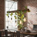 Ver imagem 4 de Lustre Luminária de Madeira Rústico Pó de Madeira para 5 Lâmpadas Bivolt Área Gourmet