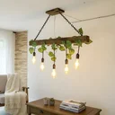Ver imagem 6 de Lustre Luminária de Madeira Rústico Pó de Madeira para 5 Lâmpadas Bivolt Área Gourmet