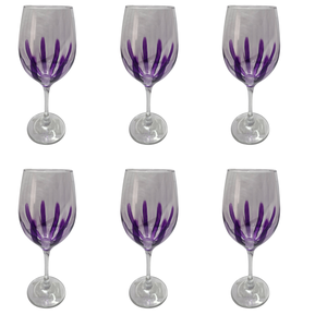 Kit 6 Taças de Vidro Grande 490ml Vinho Água Roxa