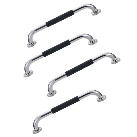 Barra de Apoio Inox 40cm Suporte Antiderrapante Kit 4 Unidades Banheiro Box Criança Idoso Gestante S