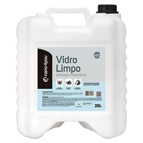 Limpador Instantâneo Vidros Espelho Acrílicos Secagem Ultra Rápida Limpo Vidro 20 Litros - Nano4you