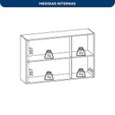 Ver imagem 6 de Armário 120cm 3 Portas Yescasa Unna Branco/Azul