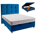 Ver imagem 1 de Conjunto Cama Box Bau Blindado Casal + Colchão D33 D33 Inducol + Cabeceira