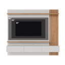 Ver imagem 3 de Painel para Tv até 70 Pol 180x162cm Juriti Off White Freijó