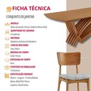 Ver imagem 2 de Conjunto de Jantar Venus 8 Lugares Tampo MDF Cadeiras Viena Gold Estofadas 220cm Moderna