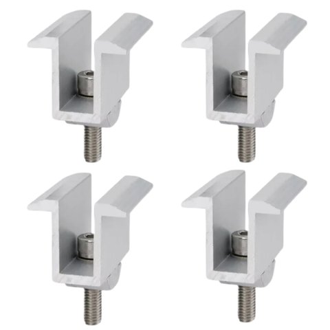 Fixador Grampo Intermediário Middle Clamp Linha C Placa Painel Solar Alumínio e Inox | Perfil Master