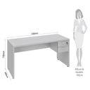 Ver imagem 2 de Mesa de Escritório Retangular com gavetas 1200 WebOffice Cinza