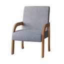 Ver imagem 2 de Poltrona Siggy Mel/linho Inox - Casa Giulia