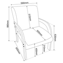 Ver imagem 5 de Poltrona Siggy Mel/linho Inox - Casa Giulia