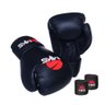 Kit Luva Boxe Muay Thai Prospect Mks Preta Bandagem 16 Oz - 1