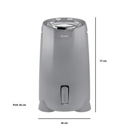 Centrifuga de Roupas Máquina Secadora Elétrica Tanquinho 292 W 127 V 60hz Lavanderia Wanke Cinza - 3