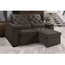 Ver imagem 1 de Sofá Retrátil e Reclinável Berlim 2.10m Velusoft D33 "marrom" - Estilo Estofados