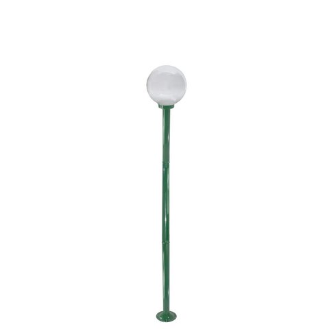 Poste de Jardim P10/b15 de 1,85m com Globo de Vidro Transparente 15x28 Verde