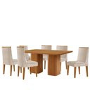 Ver imagem 2 de Mesa de Jantar Eloise 180cm Tampo Mdf Laminado com 6 Cadeiras Lisboa Moderna Mobília