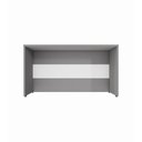 Ver imagem 7 de Balcão de Atendimento Recepção 120 cm Reto Baixo F5 Office Cor:Cinza Sagrado com Branco