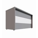 Ver imagem 2 de Balcão de Atendimento Recepção 120 cm Reto Baixo F5 Office Cor:Cinza Sagrado com Branco