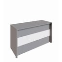 Ver imagem 4 de Balcão de Atendimento Recepção 120 cm Reto Baixo F5 Office Cor:Cinza Sagrado com Branco