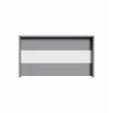 Ver imagem 5 de Balcão de Atendimento Recepção 120 cm Reto Baixo F5 Office Cor:Cinza Sagrado com Branco