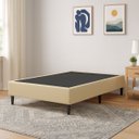 Ver imagem 2 de Cama Base Box Casal em Veludo Premium Design Moderno Luxo:bege