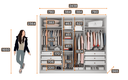 Ver imagem 5 de Guarda Roupa Casal 100% Mdf 6 Portas 6 Gavetas - Linea-branco - Móveis Novo Horizonte